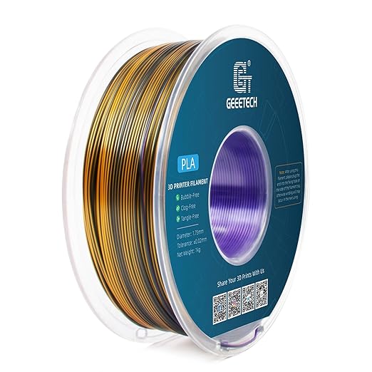 Geeetech Silk PLA Tri Color Filament 1.75mm 3D Printer Filament, Coextrusion - Image 7