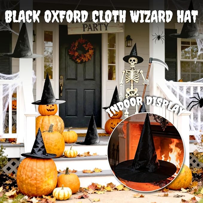 12 PCS Halloween Party Favor Costume Accessory Hanging Witch Hat - Image 5