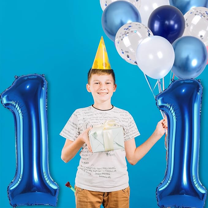 Foil Number Balloons 11, Self Inflating Big 11 Balloon Number - Image 3
