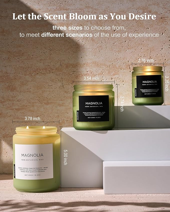 M&SENSE Magnolia Jasmine Romantic Scented Candle, 19.4oz 110 Hours Long Lasting - Image 6