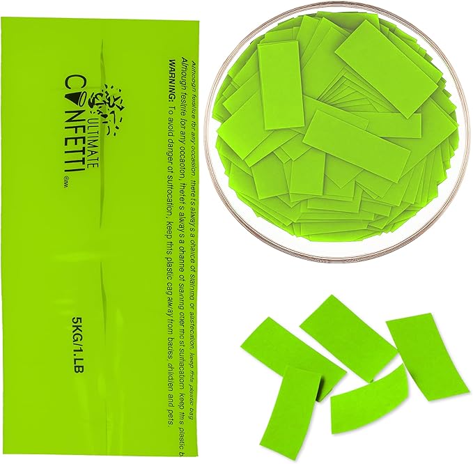 Ultimate Confetti, Rectangular Biodegradable Confetti – light Green Fluttering - Image 8