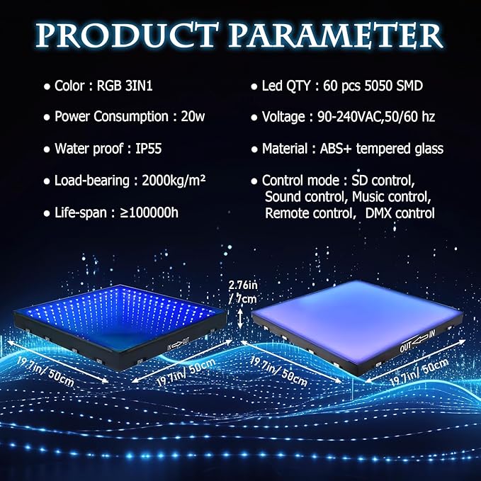 Dance Floor Stage Lights-Tempered Glass - Image 5
