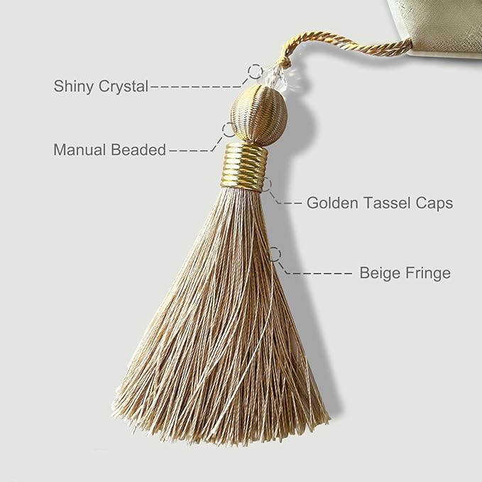 HeMiaor Chenille Jacquard Thick Table Runner Delicate Tassel - Image 3