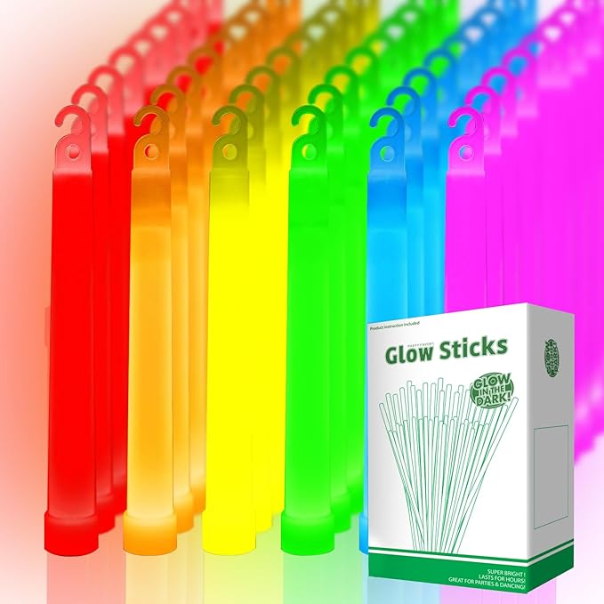 96 Ultra Bright Large Glow Sticks by OMNISAFE