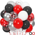 100pcs Red Black White Balloons Kit by OWPFJG
