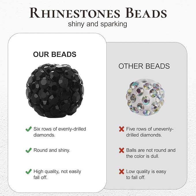 novani 240pcs 10mm Green Rhinestone Beads - Image 4