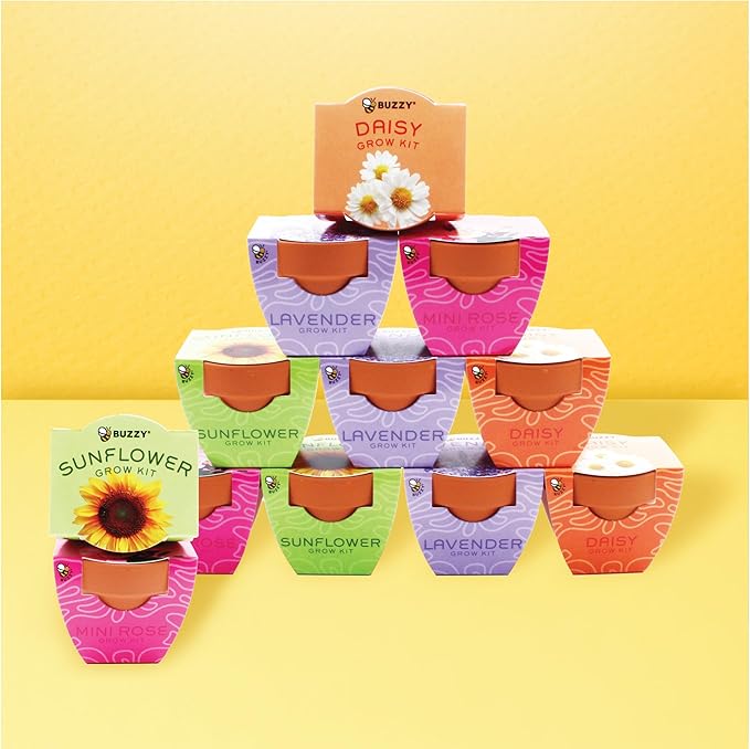 BUZZY Seeds Terracotta Mini Grow Pots | Flower Starter Kit - Image 4