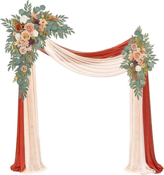 Artificial Arch Flowers Kit, Ceremony and Reception Background Rose Decoration by Muhanjia