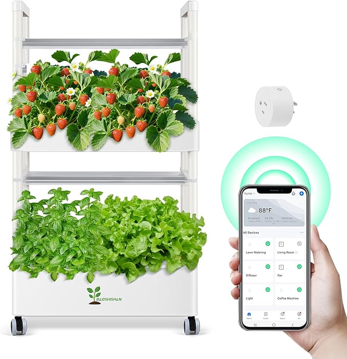 BAOSHISHAN Vertical Hydroponics Growing System Kit, 28 Pods Indoor Gardening by BAOSHISHAN