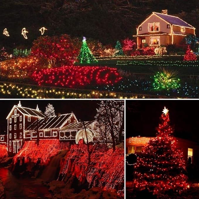 Toodour Solar Christmas Lights Outdoor, 2 Packs Total 144ft 400 LED Solar - Image 6