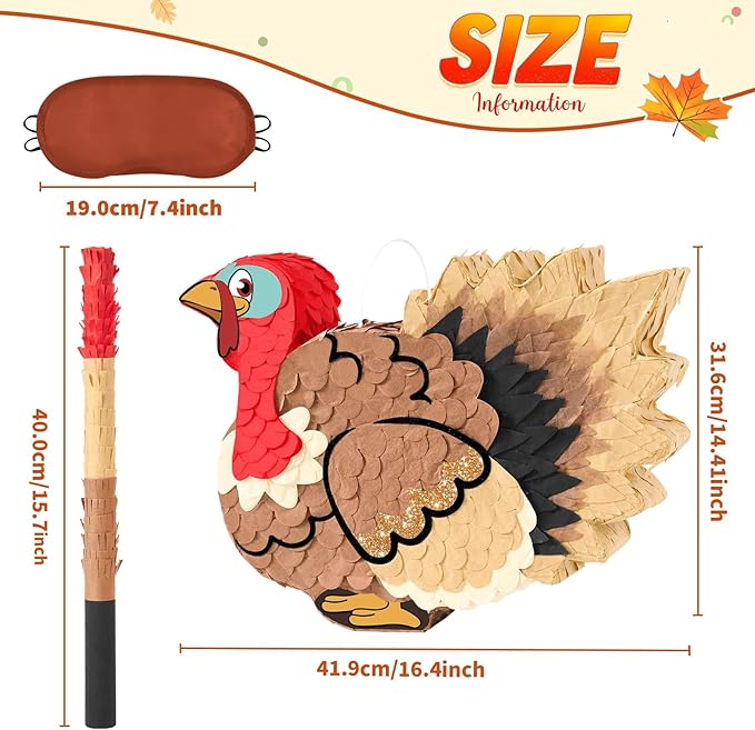 WERNNSAI Thanksgiving Turkey Pinata - Image 3