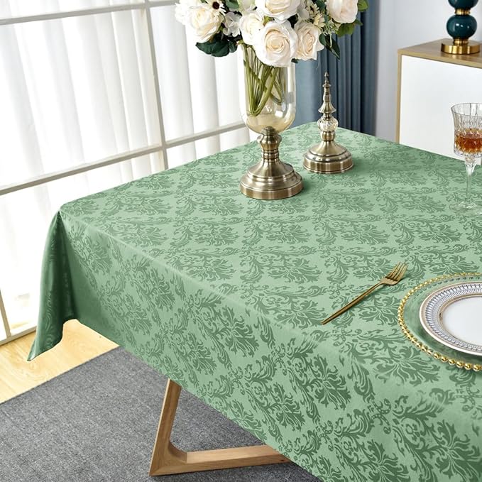 SASTYBALE Summer Tablecloth Rectangle, Spill-Proof Wrinkle Resistant Jacquard - Image 4