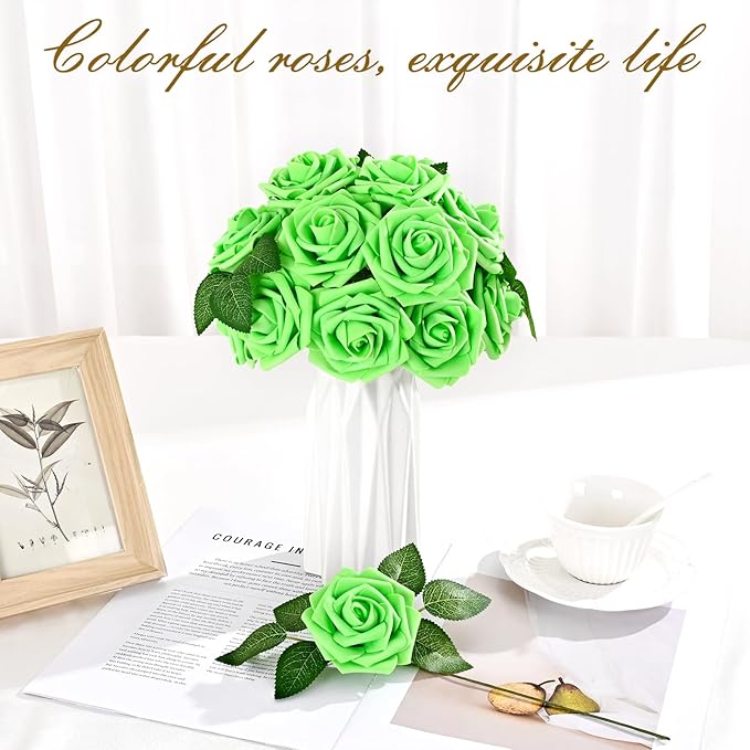 BLEUM CADE 16Pcs Artificial Flowers Fake Roses - Image 5