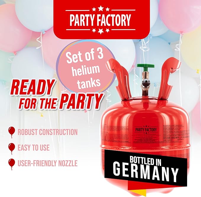 Party Factory set of 3 helium tanks - Image 2