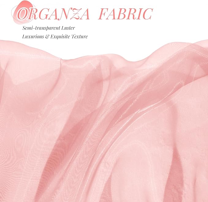 P Pothuiny Sheer Organza Fabric by The Yard, 10 Yards x 60 Inch Wide Bridal - Image 5