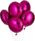 Hot Pink Round Balloon 18 Inches Foil Balloons Mylar Helium Balloons by Adeer