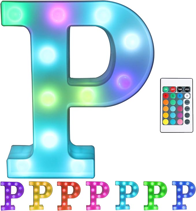 Pooqla Colorful LED Marquee Letter Lights by Pooqla