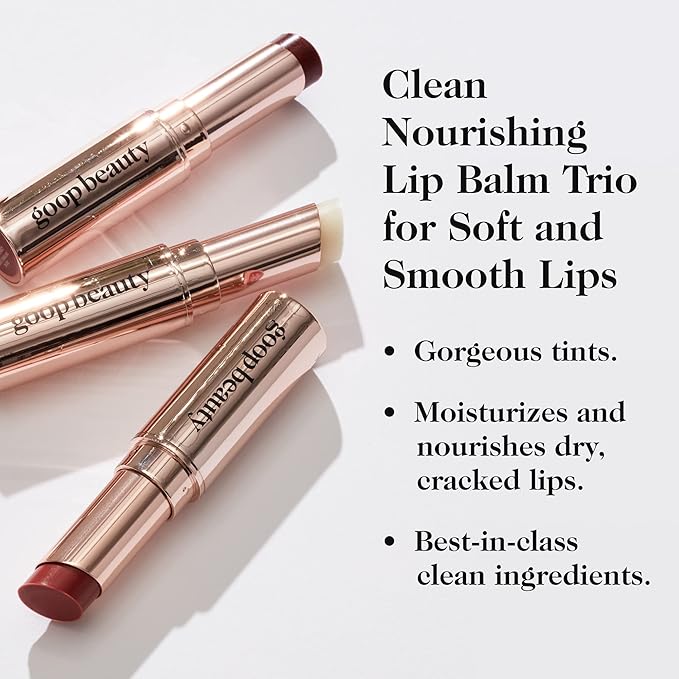 goop Beauty Lip Balm Trio | Clean Moisturizer - Image 2