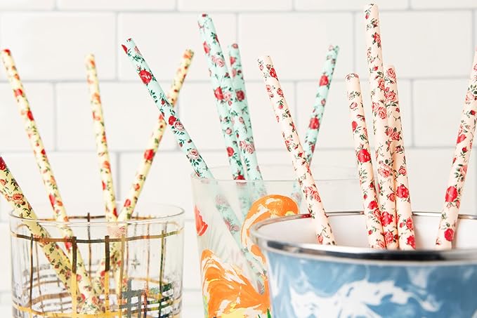 75-Pack Eco-Friendly Biodegradable Paper Straws - Image 4