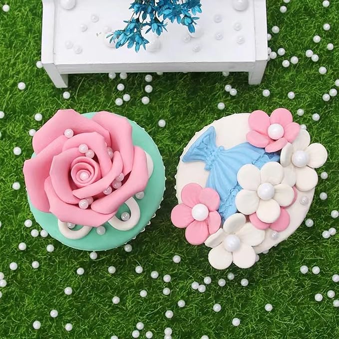 Sentovac 4mm White Pearl Sprinkles Edible Cake Decorating Sugar Candy Cookie - Image 7