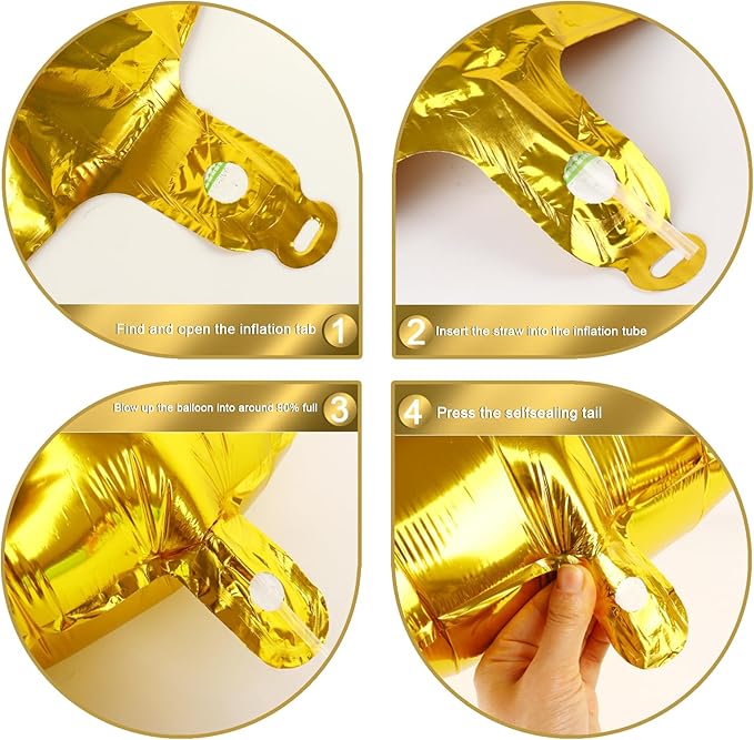 Gold Mylar Balloons - Image 6