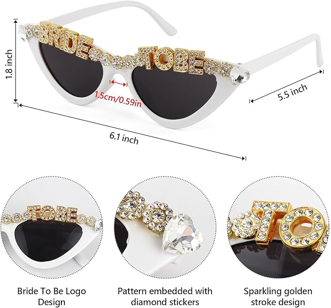 Bride Veil Bachelorette Party Accessories & Bride Sunglasses, Bridal Veils - Image 3