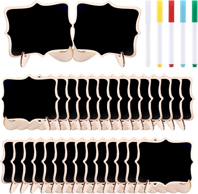 Swpeet 30Pcs Mini Chalkboards Signs by Swpeet