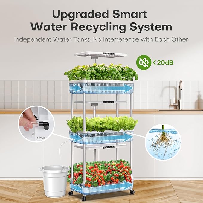 Ahopegarden Indoor Garden Hydroponics Growing System Kit: 66 Pods Plant Herb - Image 2