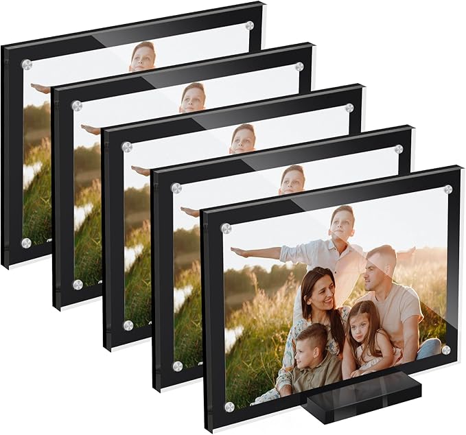 5 Pack Acrylic Magnetic Picture Frame 5x7 by JUOIFIP