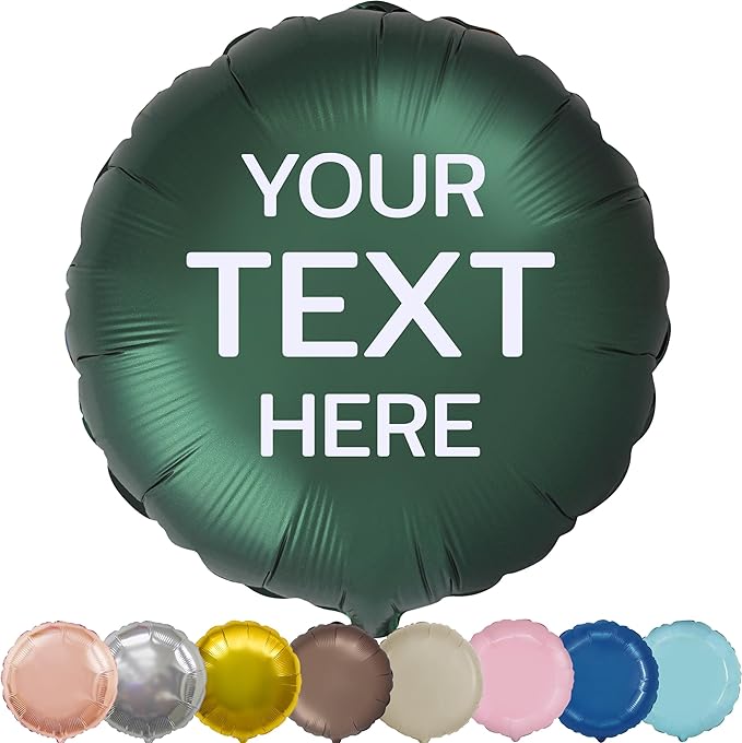 Сustom balloons Name Personalized foil Balloon round 19 inch satin and glossy by AlmateShop