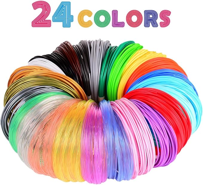 3D Pen 3D Printer Filament, 24 Colors 1.75mm PLA Filament Pack, High-Precision - Image 7