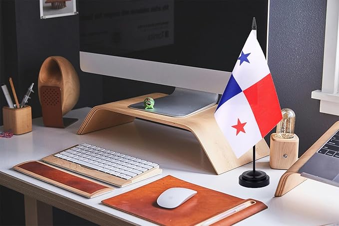 WXTWK 2 Pack Panama Flag Panama Deluxe Desk Flag Set - Image 5