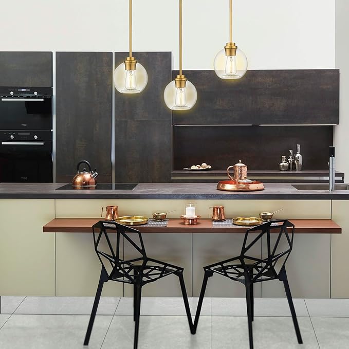 Pendant Lights Kitchen Island, Modern Gold Pendant Light - Image 7
