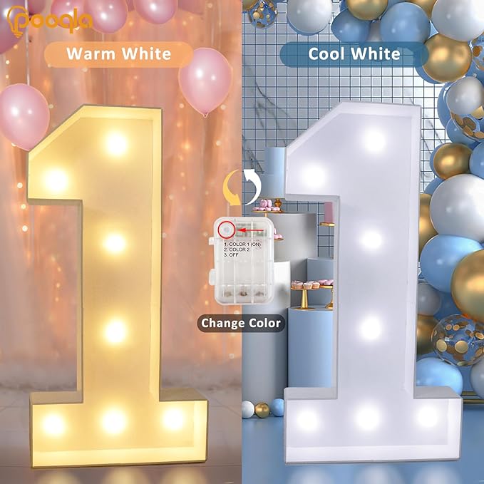 Pooqla 3FT Marquee Light Up Numbers - Image 3