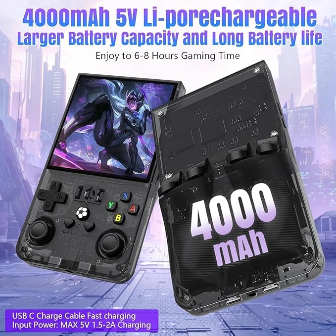 R36MAX Retro Handheld Game Console – 18, 000+ Classic Games, 4.0" IPS Display - Image 3