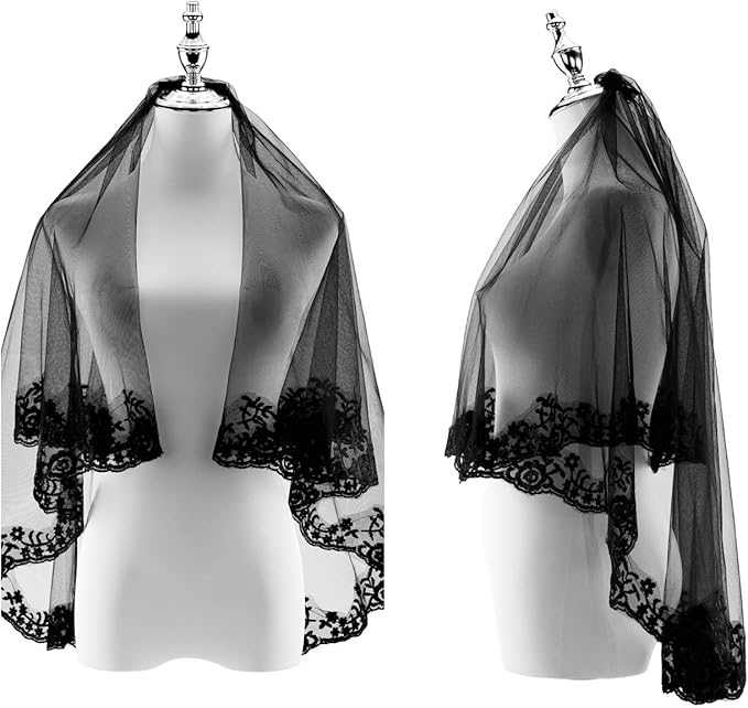 Ayliss Women Mesh Veils Black Bridal Birdcage Short Wedding Face Veil - Image 8