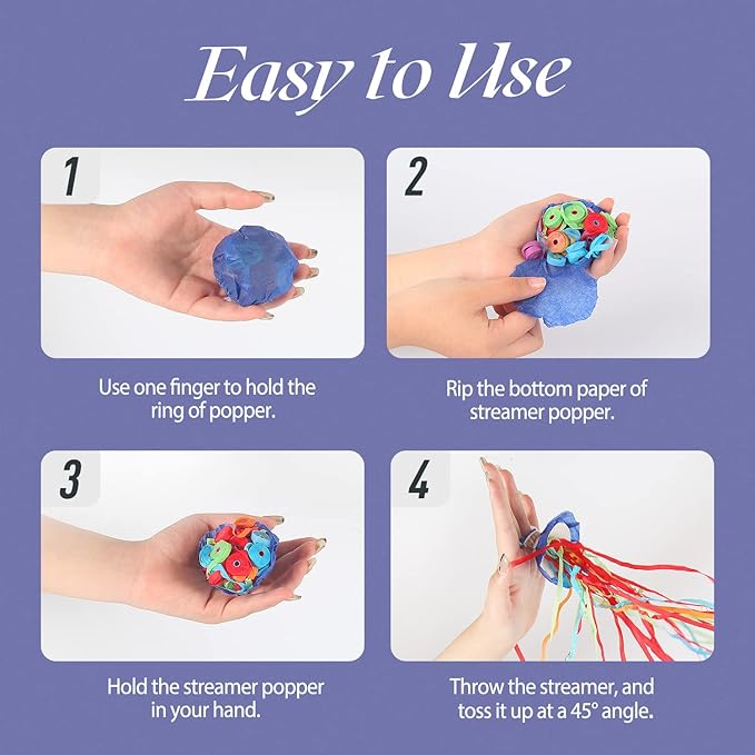 BATTIFE 10Pack Streamers Poppers - Image 5
