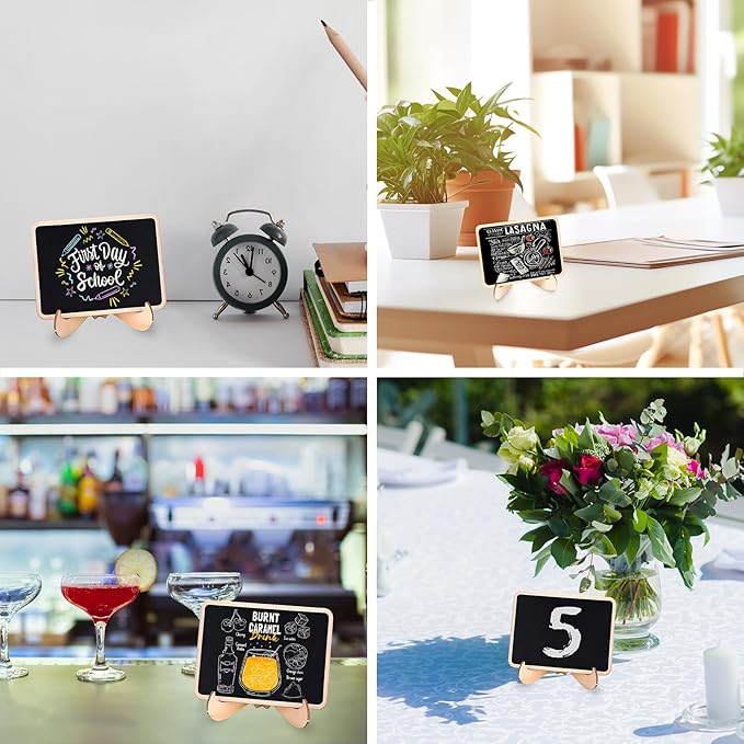 Vintage Wooden Mini Chalkboard Signs - Image 8