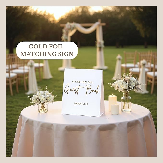 Wedding Guest Book for Guests to Sign, Elegant Wedding Guestbook Ideas - Image 7