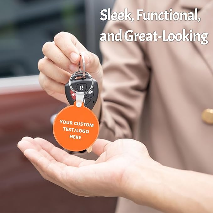 Custom Round Soft Keychains 300 Pack, Personalized Logo, Text Bulk - Image 6