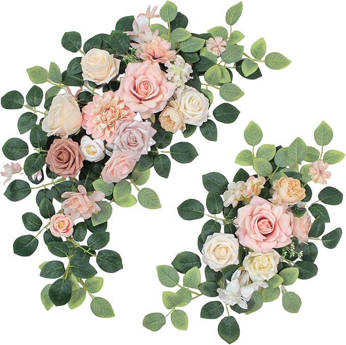 Pack of 2 Artificial Flowers for Backdrop Decoration, Wedding Arch Flowers by BMQDSM