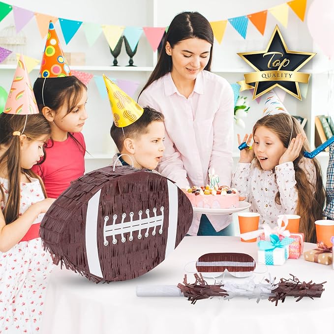 Football Pinata Bundle with a Blindfold and a Bat, Football Pinata - Image 7