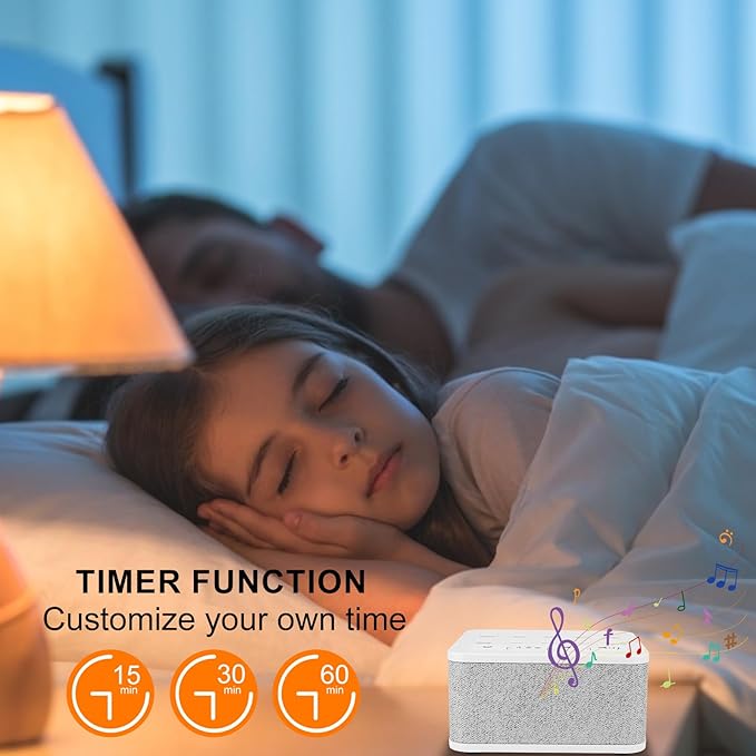 LUXSWAY Sound Machine, Volume Control & 3 Timers Setting, Memory Function Sleep - Image 3