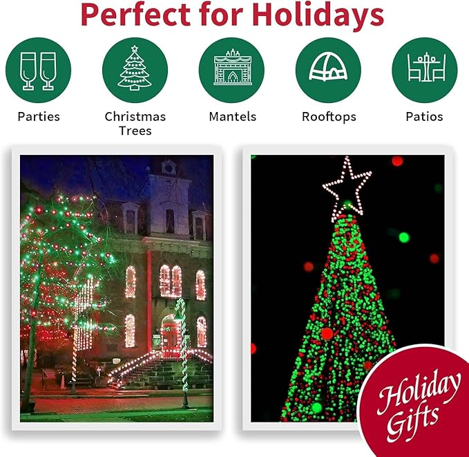 LAMPHOME 66ft Christmas Decorative Mini Lights, 200 LED Transparent Wire Fairy - Image 7