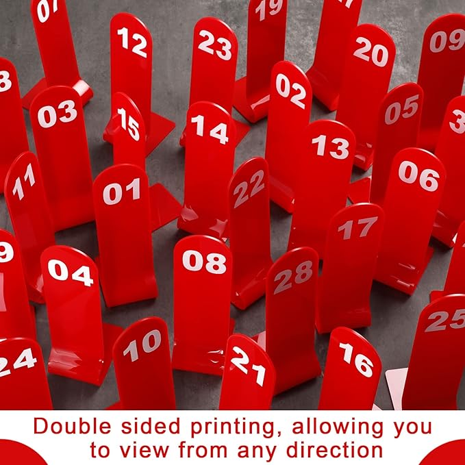 Tuanse 1-30 Table Order Numbers Restaurant Double Sided Acrylic Reception - Image 3