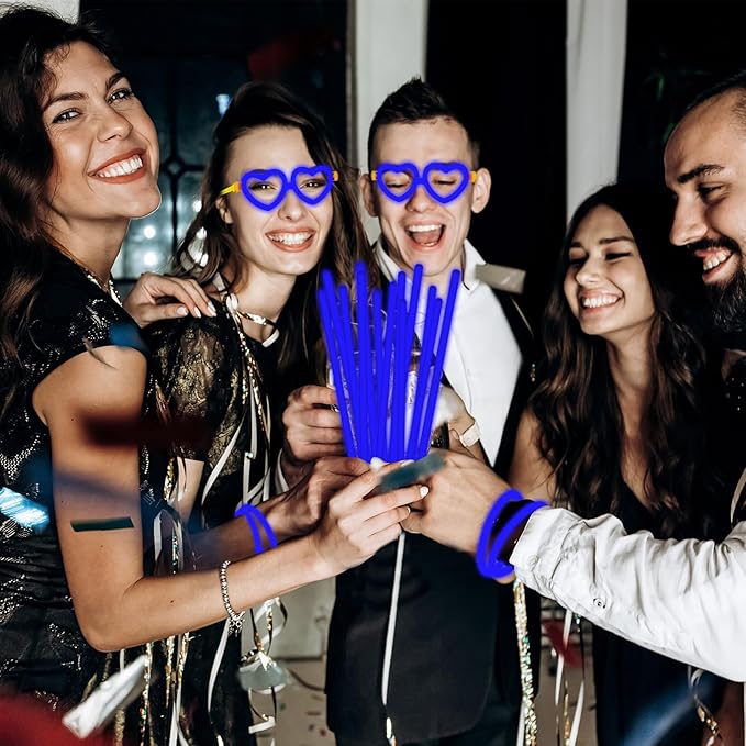60 Pack 8” Blue Glow Sticks Bulk Bright Glow Sticks - Image 4