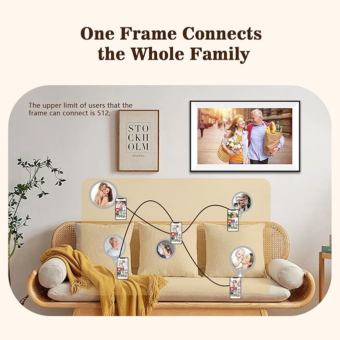 Digital Picture Frame, Frameo 10.1 inch Smart WiFi Digital Photo Frame - Image 8