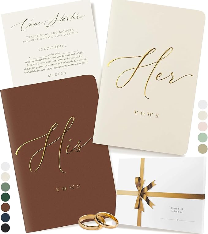 ARTESORI Wedding Vow Books His & Hers by Artesori