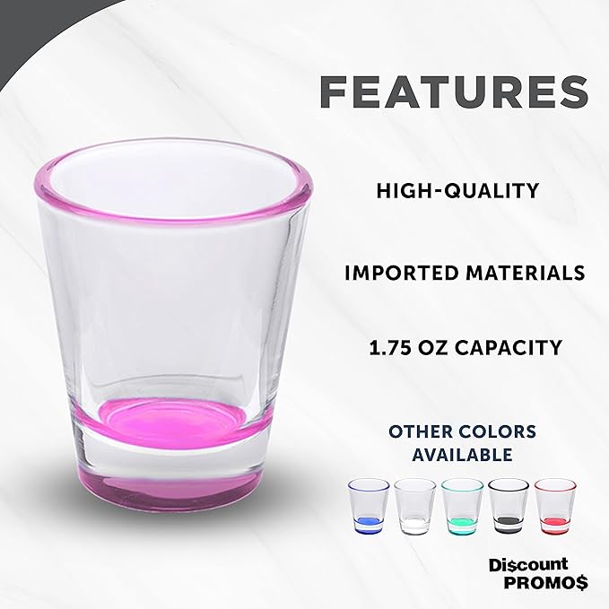 DISCOUNT PROMOS Shot Glasses Set 1.75 oz. Set of 10 Bulk Pack, Wedding Favor - Image 2