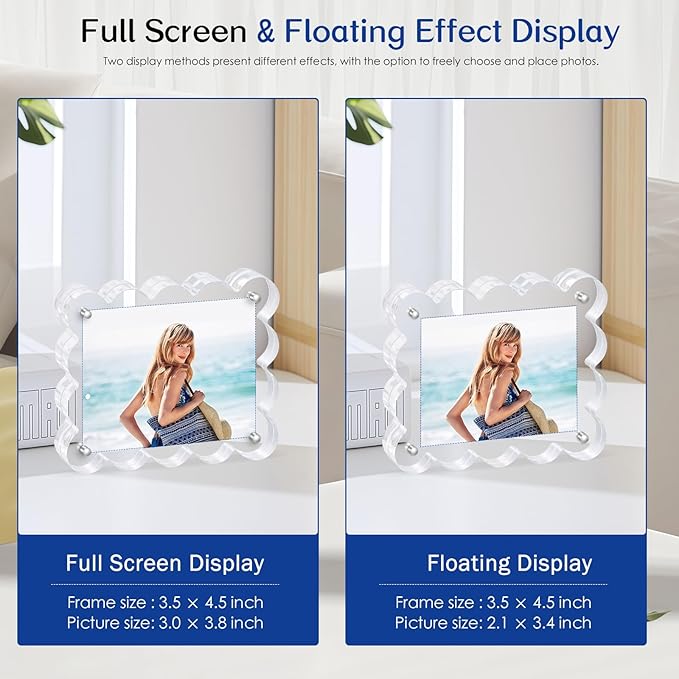 2Pack Magnetic Acrylic Picture Frames 2×3 Inch - Image 5